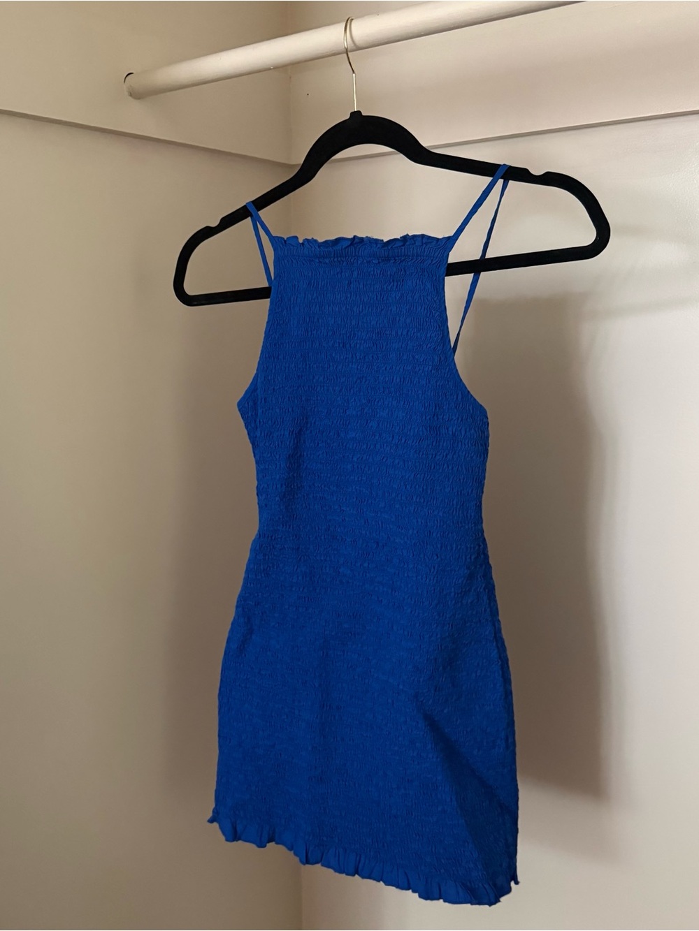 Free People Blue Smocked Mini Dress